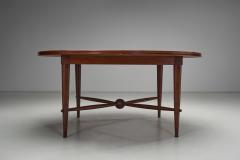 Wood and Ceramic Tile Coffee Table France 1970s - 4387118