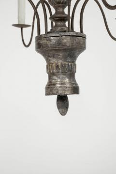 Wood and Iron Silver Gilt Italian Chandelier - 3312942