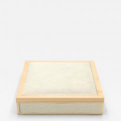 Wood and White Pony Hair Box - 4716960