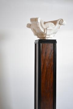Wood and plaster floor lamp 1930s  - 4464423