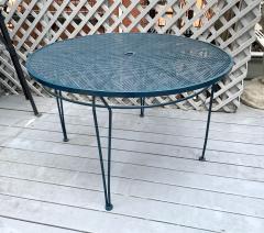 Woodard Furniture Indoor Outdoor Salterini Dining Table and 4 Woodard Sculptura Armless Chairs - 3236301