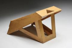 Wooden Architectural Lounge Chairs Italy 1960s - 3498994