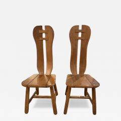 Wooden Brutalist Chairs - 4312224
