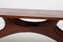 Wooden Studio Coffee Table in the Shape of a Surfboard US 1960s - 1127235