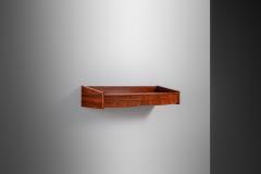 Wooden Wall Mounted Console with Double Drawers Europe Mid 20th Century - 4691811