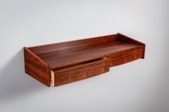 Wooden Wall Mounted Console with Double Drawers Europe Mid 20th Century - 4691817