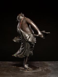 Wooden sculpture of a Dancing Tengu Late Edo Meiji Period Japan - 4648940