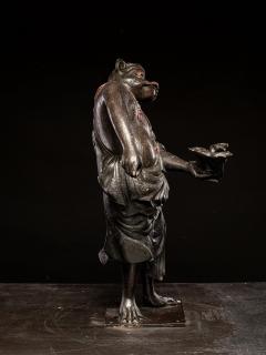Wooden sculpture of a Dancing Tengu Late Edo Meiji Period Japan - 4648943