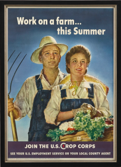 Work on a farm this Summer Join the U S Crop Corps Vintage WWII - 4123726