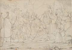 Working Drawing for a Painting of a Historical Scene Italy 18th century - 4048914