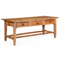 Worn and Patinated English Antique Pine Tavern Table Desk - 4501962