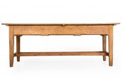 Worn and Patinated English Antique Pine Tavern Table Desk - 4501963