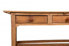 Worn and Patinated English Antique Pine Tavern Table Desk - 4501966