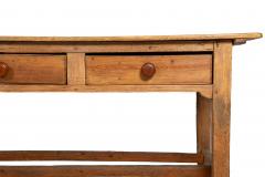 Worn and Patinated English Antique Pine Tavern Table Desk - 4501967