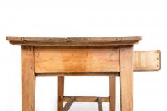 Worn and Patinated English Antique Pine Tavern Table Desk - 4501970