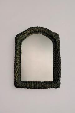 Woven Rattan Mirror 1970s - 4706895