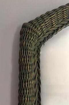Woven Rattan Mirror 1970s - 4706912
