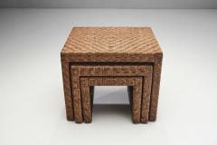 Woven Rattan Nesting Tables Europe 1970s - 2496677