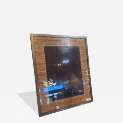 Woven Rattan Picture Frame with Metal Border - 4802354