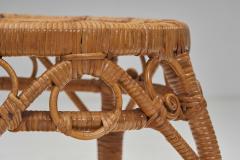 Woven Rattan Stool Europe Early 20th Century - 3532172