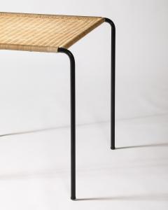 Woven Rattan and Steel End Table France c 1955 - 4210116