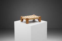 Woven Rush and Wood Stool Europe ca 1950s - 3429774