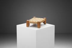 Woven Rush and Wood Stool Europe ca 1950s - 3429775