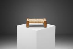 Woven Rush and Wood Stool Europe ca 1950s - 3429777