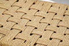 Woven Rush and Wood Stool Europe ca 1950s - 3429779