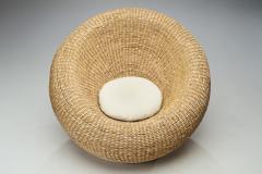 Woven Wicker Birds Nest Chair in the Manner of Isamu Kenmochi Europe ca 1960s - 2365042