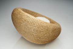 Woven Wicker Birds Nest Chair in the Manner of Isamu Kenmochi Europe ca 1960s - 2365047