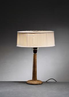 Woven wicker table lamp - 4643798