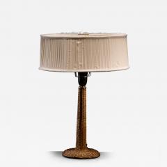 Woven wicker table lamp - 4643892