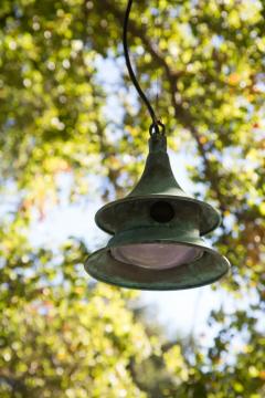 Wren House Outdoor Suspension Lamp in Verdigris Copper - 2607771