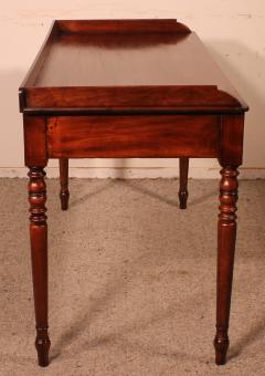 Writing Table With Two Drawers In Mahogany From The 19th Century From England - 3092846