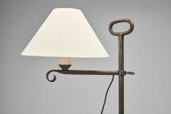 Wrought Iron Adjustable Floor Lamp with Spiral Detaile Europe Mid 20th Century - 4244367