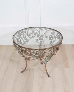 Wrought Iron And Polychrome Sheet Metal Coffee Table 20th Century - 4577566