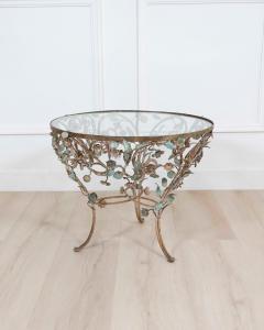 Wrought Iron And Polychrome Sheet Metal Coffee Table 20th Century - 4577581