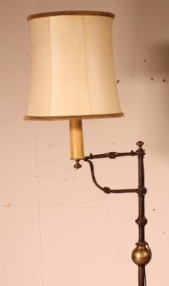 Wrought Iron Candle Holder With Goatskin Lampshade - 2702724