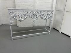 Wrought Iron Carrara Marble Console Table - 3914735