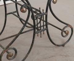 Wrought Iron Gilt Brass and Marble Top Bakers Pastry Table - 912120