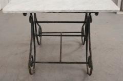 Wrought Iron Gilt Brass and Marble Top Bakers Pastry Table - 912122