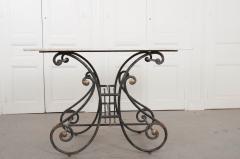 Wrought Iron Gilt Brass and Marble Top Bakers Pastry Table - 912123