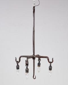 Wrought Iron Hanging Hook Chandelier - 4157006