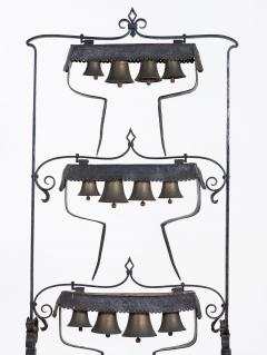 Wrought Iron Latten Bell Stand Three Tier English Late 19th C  - 4435393