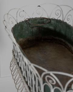 Wrought Iron Planter with Scrollwork Stand 20th Century - 4431993