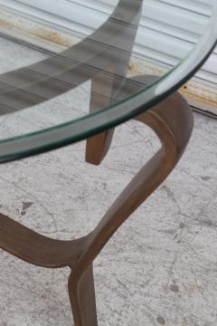 Wrought Iron Round Coffee Table with Glass Top - 4215253