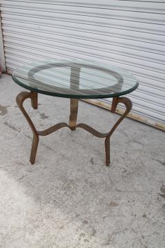 Wrought Iron Round Coffee Table with Glass Top - 4215260