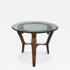 Wrought Iron Round Coffee Table with Glass Top - 4217436