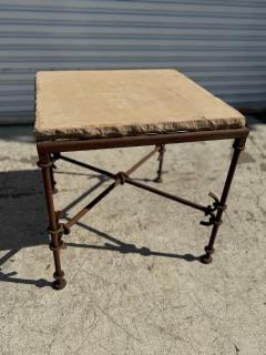 Wrought Iron Side Table with Stone Slab Top - 4323191